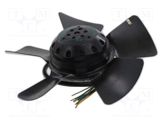 Fan: AC; axial; 230/400VAC; Ø240x72.5mm; ball; 2550rpm; IP44; black