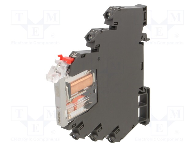 Relay: interface; SPDT; Ucoil: 230VAC; 6A; 6A/250VAC; 6A/30VDC; DIN