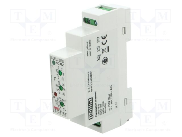 Timer; 0,1s÷27,5h; SPDT; 250VAC/16A; Usup: 230VAC; -20÷45°C; PIN: 5