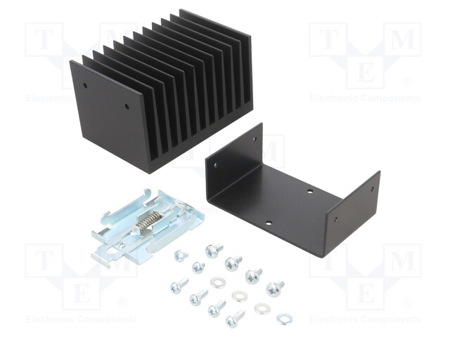 Heatsink: extruded; L: 82mm; W: 119mm; H: 94mm; aluminium; anodized