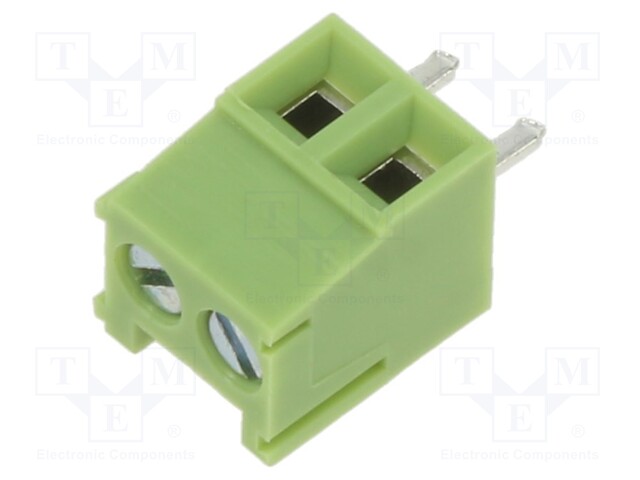 PCB terminal block; angled 90°; 3.5mm; ways: 2; on PCBs; terminal