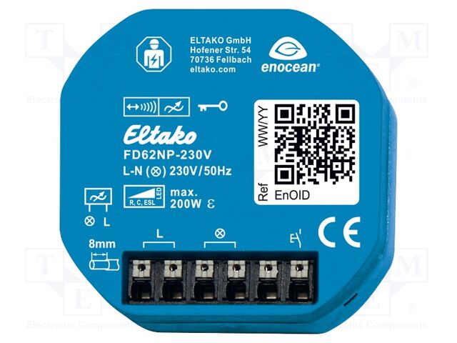 Dimmer; EnOcean; plaster embedded; 230VAC; intelligent house