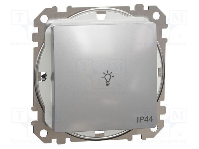 Momentary switch; Poles: 1; 250VAC; IP44; aluminium; monostable