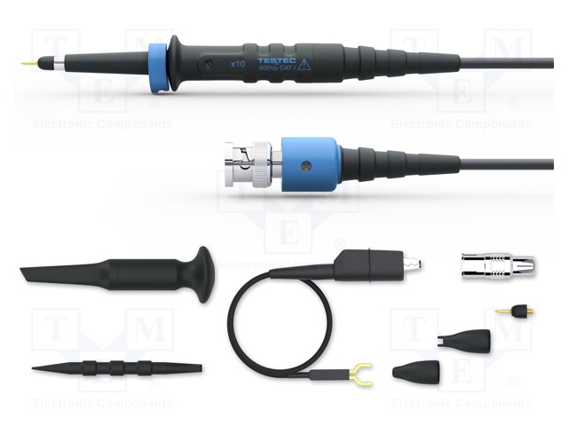 Probe: for oscilloscope; passive; 190MHz; 10: 1; 600V; 1.8ns; 2m