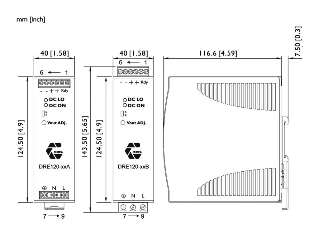 Power supply: switching; for DIN rail; 120W; 12VDC; 10A; 88÷264VAC