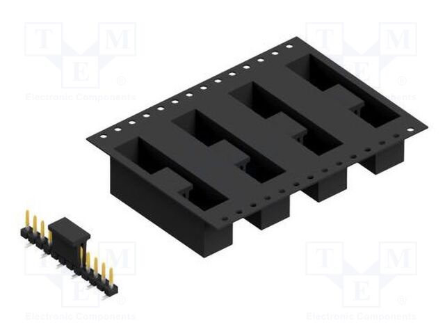 Connector: pin strips; pin header; male; PIN: 12; 2.54mm; SMT; 1x12