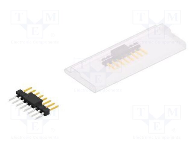 Connector: pin strips; pin header; male; PIN: 8; 2.54mm; SMT; 1x8