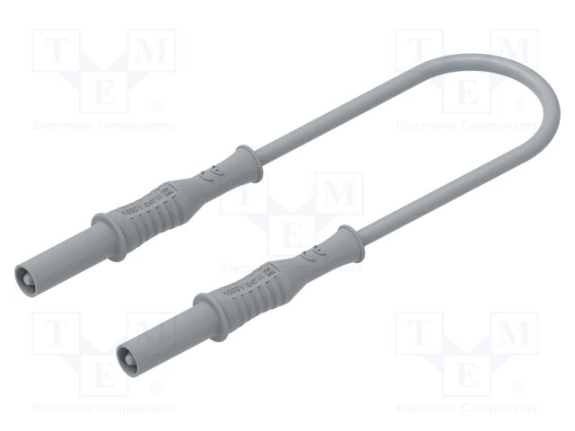 Test lead; 12A; banana plug 4mm,both sides; insulated; Len: 1m