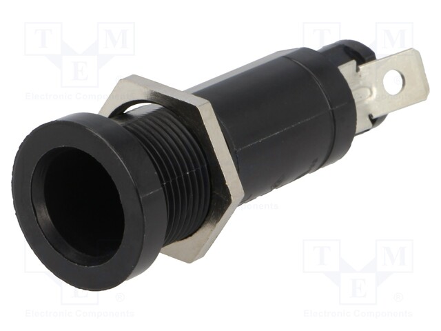 Fuse holder; cylindrical fuses; 5x20mm,6,3x32mm; 10A; -40÷85°C