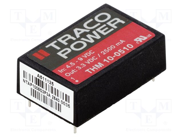 Converter: DC/DC; 10W; Uin: 4.5÷9V; 3.3VDC; Iout: 2500mA; DIP24; 14g