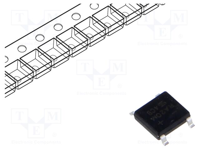 Bridge rectifier: single-phase; Urmax: 1kV; If: 2A; Ifsm: 50A; ABS