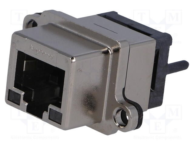 Socket; RJ45; UL94V-0; IP67; THT; for panel mounting; straight