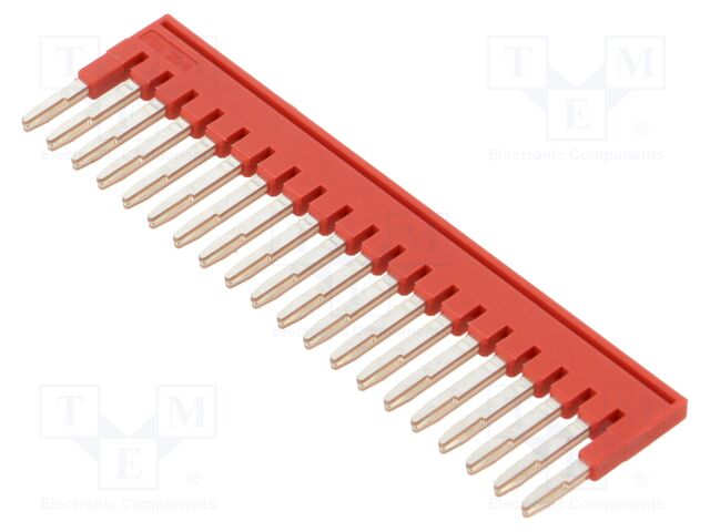 Comb bridge; ways: 20; red; Width: 4mm; UL94V-0