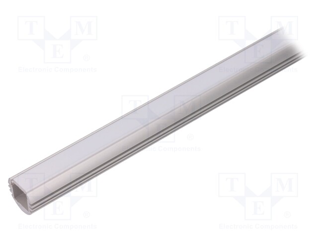 Profiles for LED modules; transparent; oval; L: 1m; aluminium
