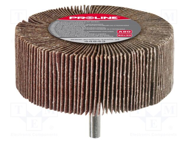 Wheel; Granularity: 80; with lever; Mounting: rod 6mm; Ø80x30mm