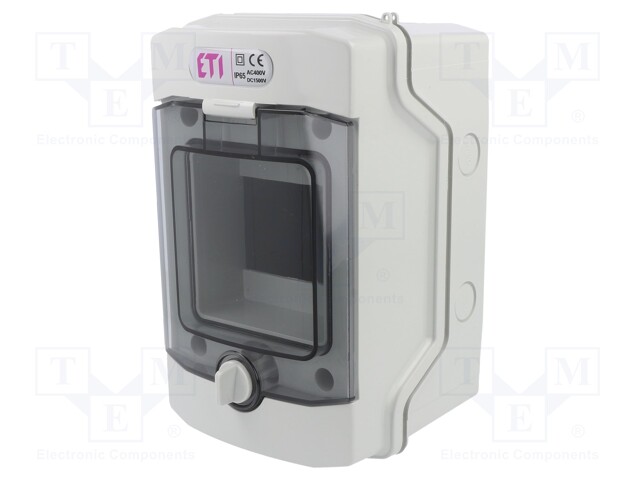 Enclosure: for modular components; IP65; light grey; No.of mod: 4