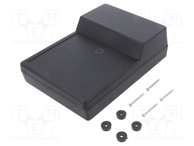 Enclosure: desktop; X: 138mm; Y: 189mm; Z: 59mm; ABS; black