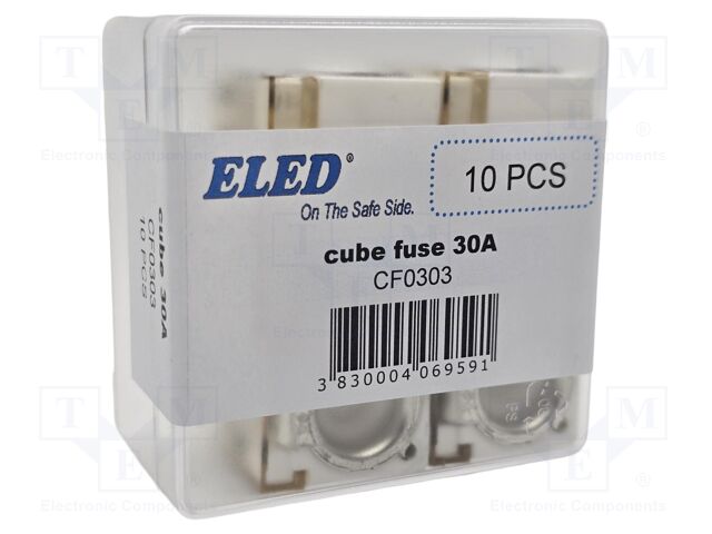 Fuse: fuse; 30A; 58VDC; ceramic,automotive; 20x23.5x11.8mm