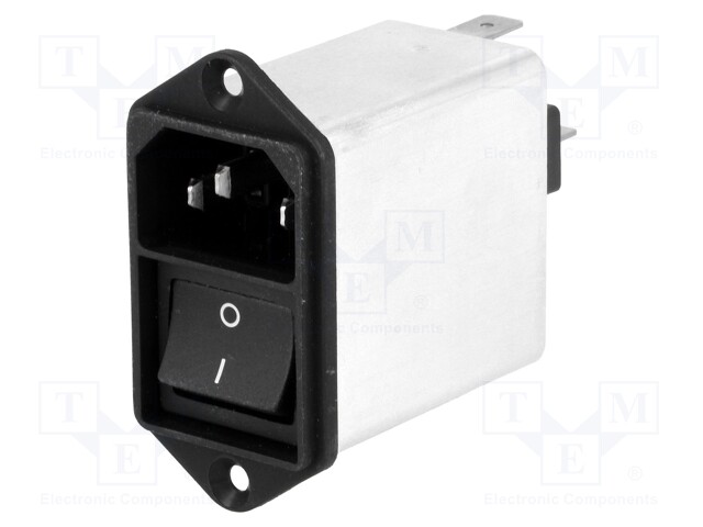 Connector: AC supply; socket; male; 6A; 250VAC; IEC 60320; -25÷85°C