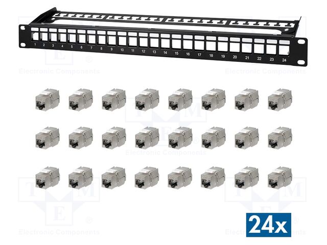 Connector: RJ45; patch panel