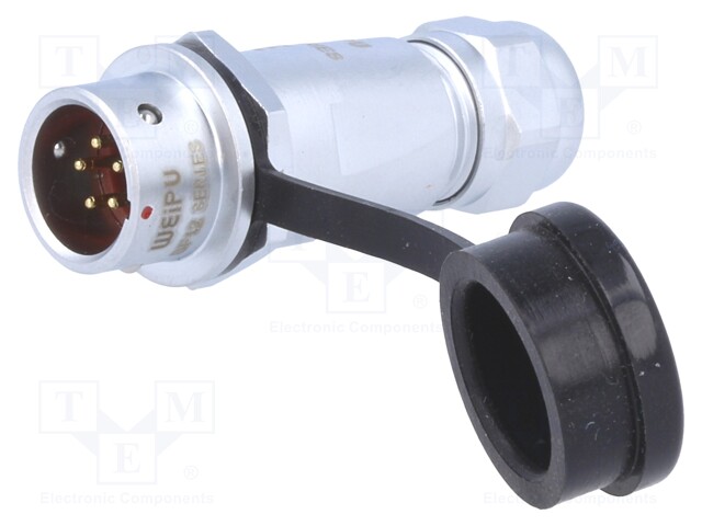 Plug; male; SF12; PIN: 5; IP67; 4÷6.5mm; 5A; soldering; for cable