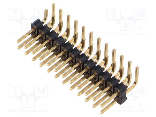 Connector: pin strips; pin header; male; PIN: 24; angled 90°; THT