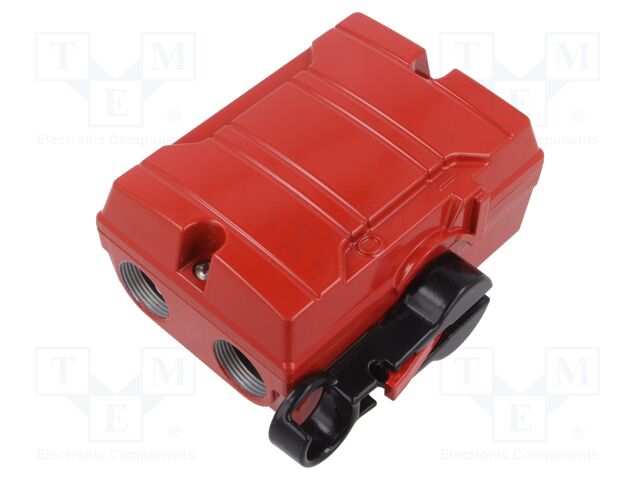 Fireman's switch; Poles: 2; 16A; IP65; KSF; 2.2kW; red