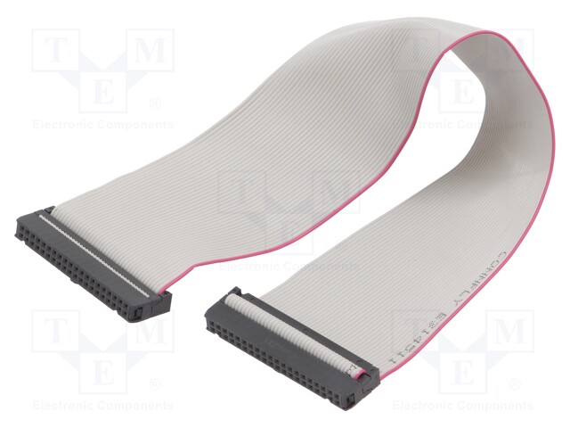 Ribbon cable with IDC connectors; 40x28AWG; Cable ph: 1.27mm