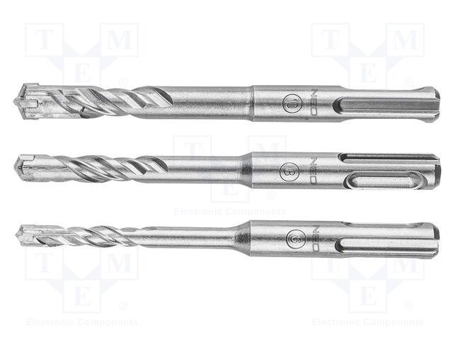 Drill bit; for concrete; cemented carbide; SDS-Plus®; 3pcs.