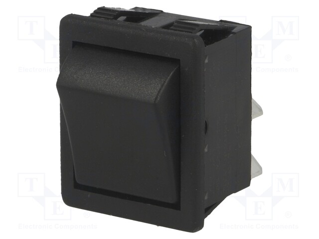 ROCKER; DPST; Pos: 2; OFF-ON; 16A/250VAC; black; none; Body: black