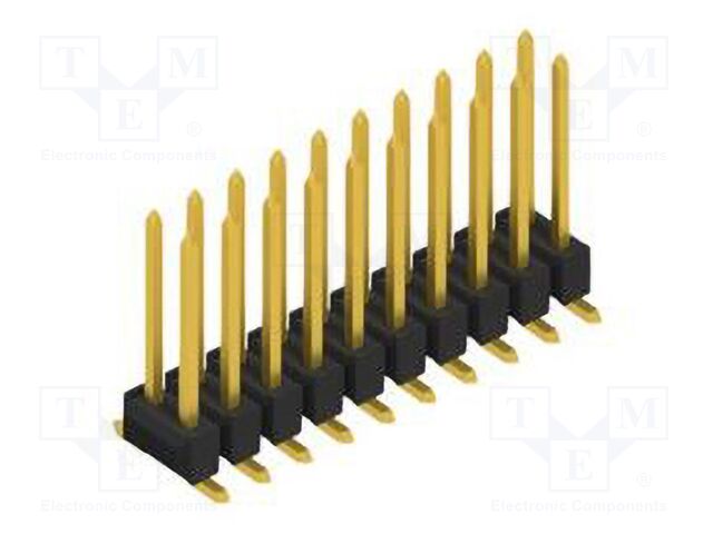 Connector: pin strips; pin header; male; PIN: 20; 2.54mm; SMT; 2x10