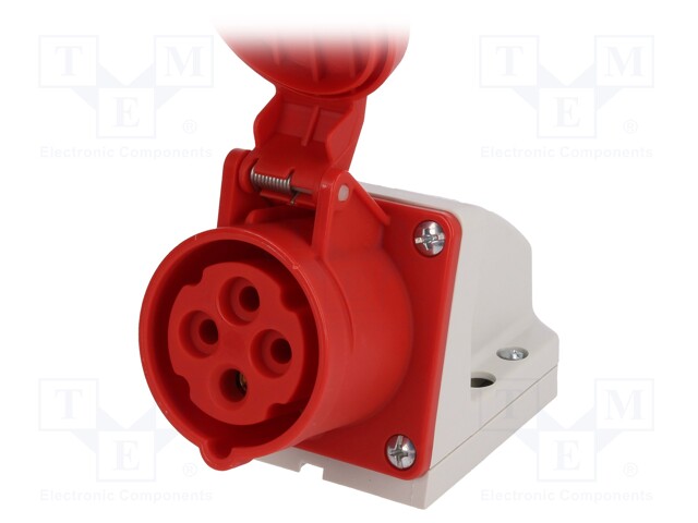 Connector: AC supply 3-phase; socket; female; 16A; 400VAC; IP44