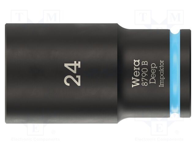 Socket; 6-angles,socket spanner,impact; HEX 24mm; 3/8"; IMPAKTOR