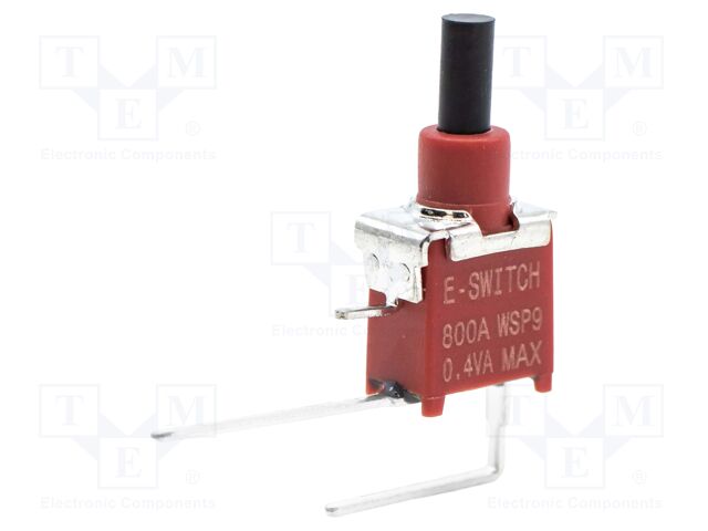 Switch: push-button; Pos: 2; SPST-NO; 1A/250VAC; 3A/28VDC; OFF-(ON)