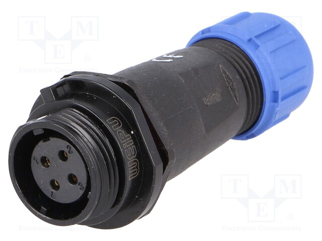 Plug; female; SP13; PIN: 4; IP68; 4÷6.5mm; 5A; soldering; for cable
