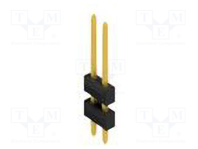 Connector: pin strips; pin header; male; PIN: 2; 2.54mm; THT; 2x1