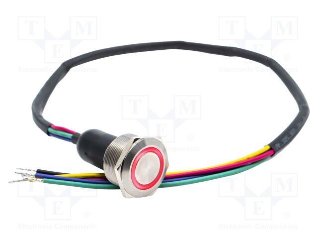 Switch: vandal resistant; SPDT; 3A/250VAC; IP67; ON-ON; red; 3V