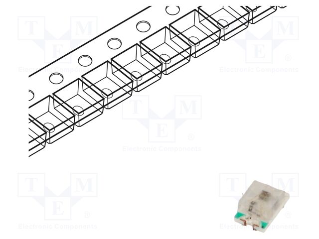 LED; green,yellow; bicolour,blinking; 120°; 3÷5VDC; 20mA; 0805