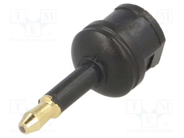 Connector: fiber optic; adapter,plug/socket; optical (Toslink)