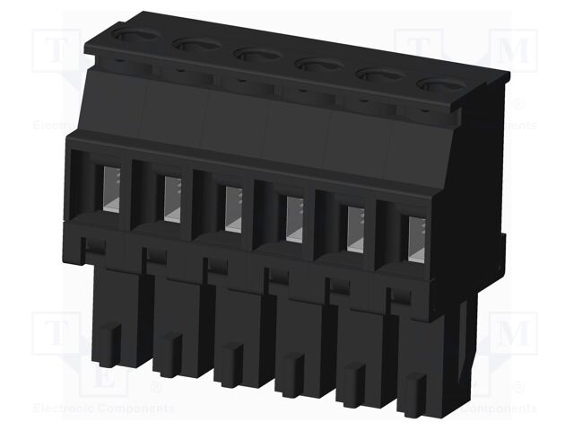 Connector: pluggable terminal block; plug; female; angled 90°