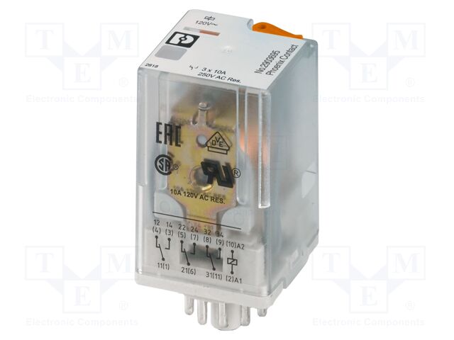 Relay: industrial; Mounting: socket