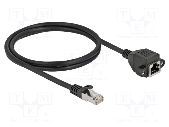 Extender Ethernet; S/FTP; Cat: 6a; RJ45 socket,RJ45 plug; 1m; LSZH
