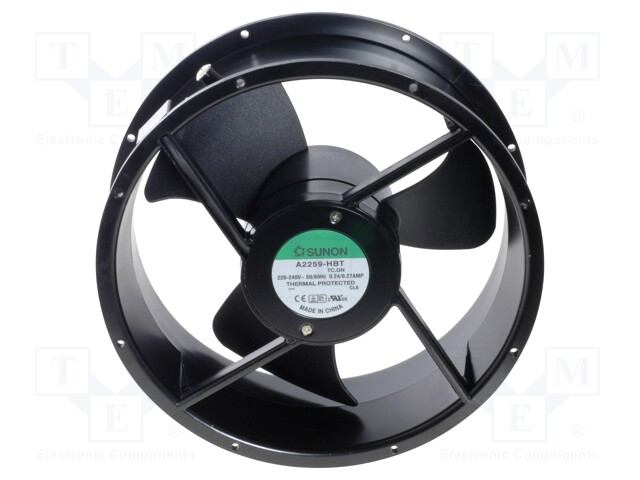 Fan: AC; axial; 230VAC; Ø254x89mm; 1444(±10%)m3/h; 57dBA; 2100rpm