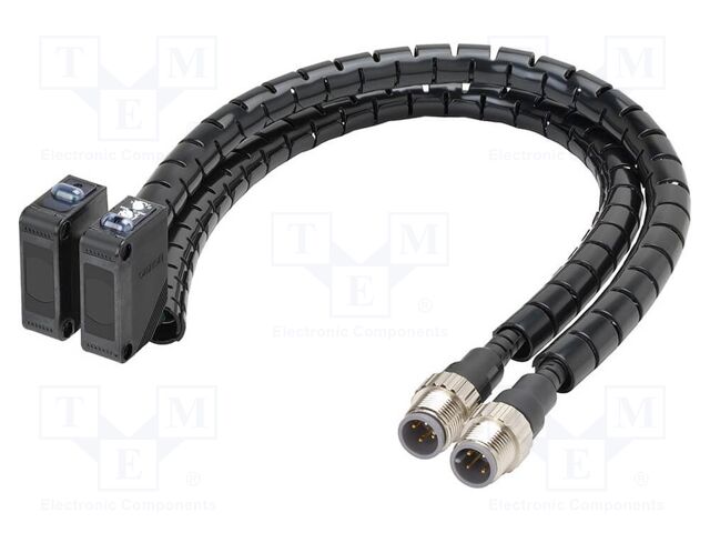 Sensor: photoelectric; transmitter-receiver