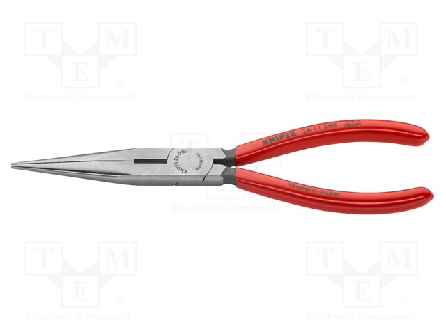 Pliers; cutting,half-rounded nose,universal; 200mm