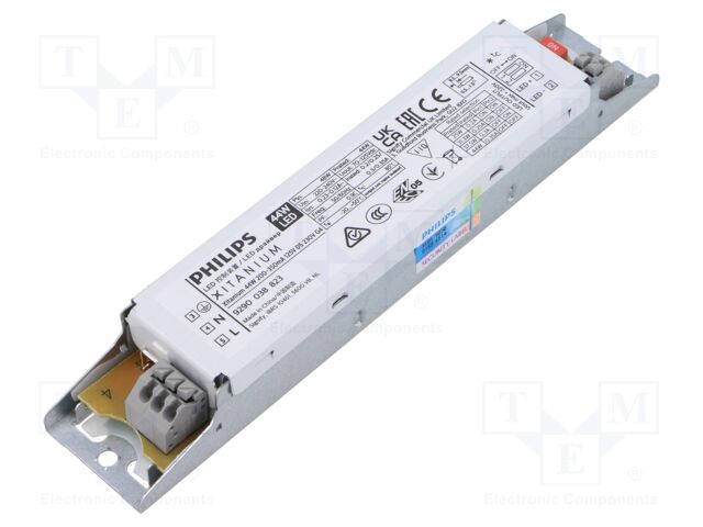 Power supply: switching; LED; 44W; 70÷125VDC; 200÷350mA; IP20; 92%
