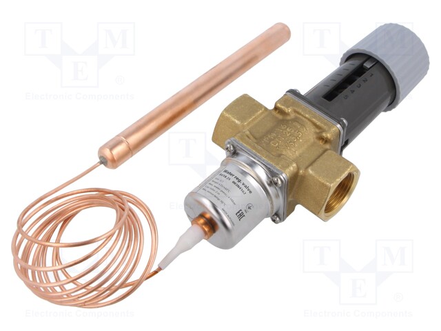 Thermostatic valve; G 1"; brass; AVTA; 0÷16bar; 2m