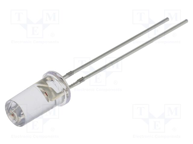 LED; yellow; 5mm; 50°; Front: flat; 2.1÷2.6VDC; Pitch: 2.54mm; round