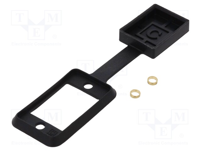 Socket gasket with dust cap; SLIM; Colour: black; 29mm