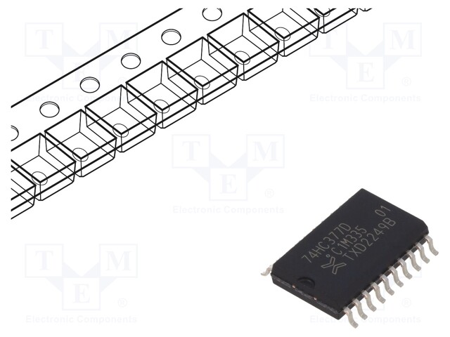 IC: digital; octal,D flip-flop; Ch: 8; CMOS; HC; SMD; SO20; reel,tape